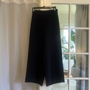 Aritzia crepe wide leg black pant